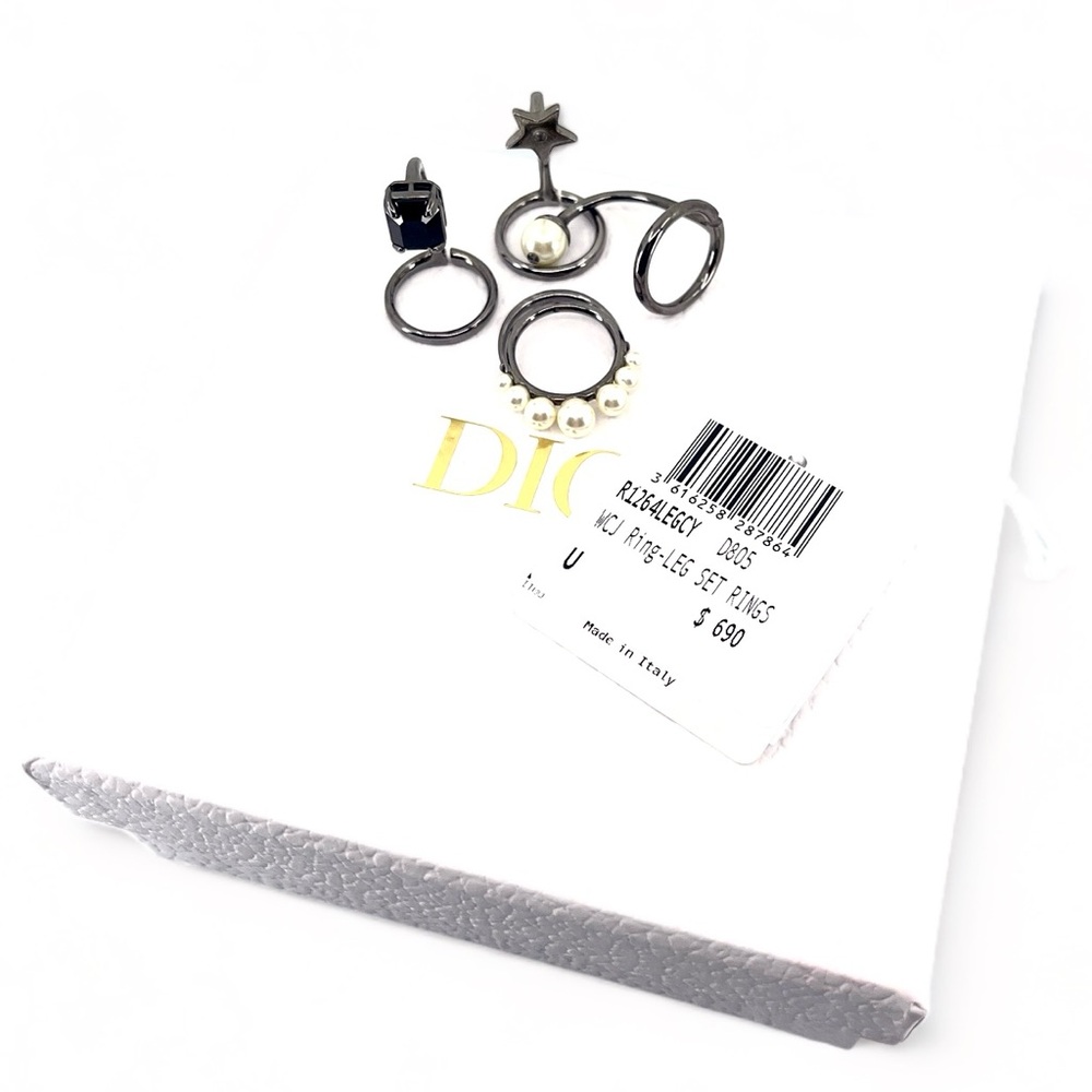 Dior Legacy Knuckle Ring Set - Gunmetal - Like New - Picture 8 of 8